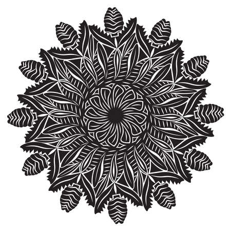 abstract mandala design of element with decorative circle pattern arabesque luxury line art print template backgroundのイラスト素材