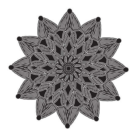 abstract mandala design of element with decorative circle pattern arabesque luxury line art print template backgroundのイラスト素材