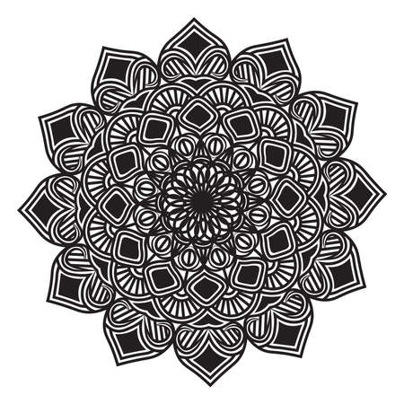 abstract mandala design of element with decorative circle pattern arabesque luxury line art print template backgroundのイラスト素材