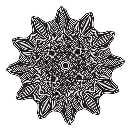mandala relaxing adult creative mystical decorative floral meditation design of graphic element backgroundのイラスト素材