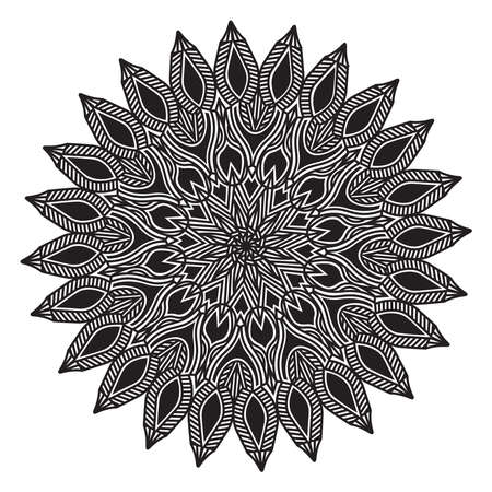 mandala relaxing adult creative mystical decorative floral meditation design of graphic element backgroundのイラスト素材