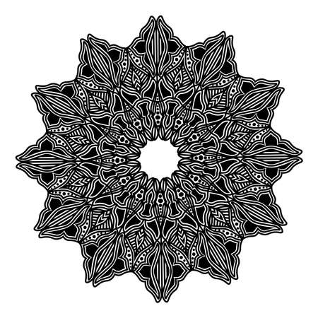 mandala relaxing adult creative mystical decorative floral meditation design of graphic element backgroundのイラスト素材