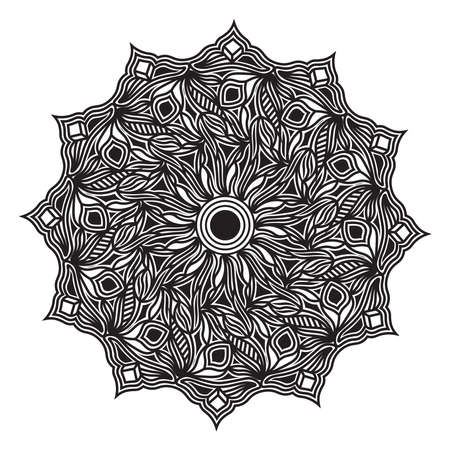 mandala relaxing adult creative mystical decorative floral meditation design of graphic element backgroundのイラスト素材