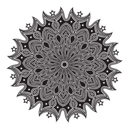 mandala relaxing adult creative mystical decorative floral meditation design of graphic element backgroundのイラスト素材