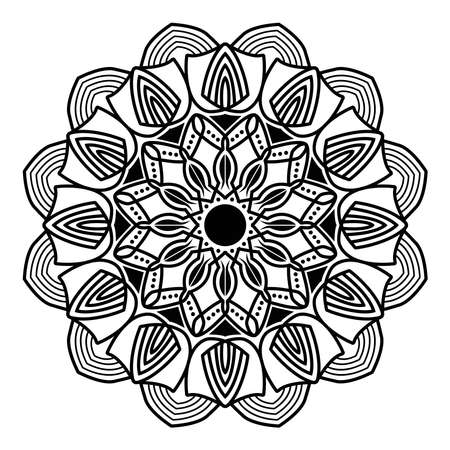 islamic mandala of meditation relaxation arabian floral pattern for ramadan mubarak traditional muslim celebration backgroundのイラスト素材