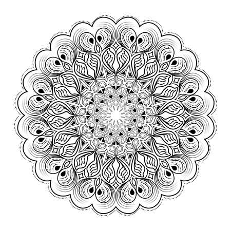 islamic mandala of meditation relaxation arabian floral pattern for ramadan mubarak traditional muslim celebration backgroundのイラスト素材