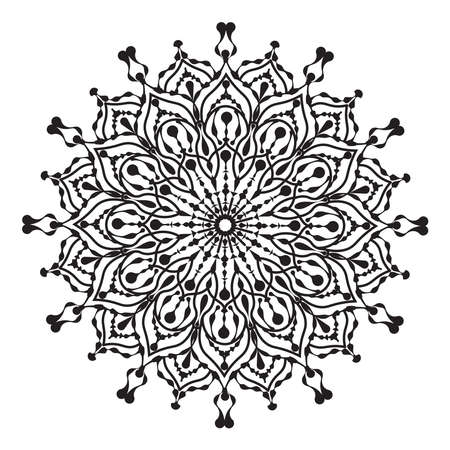 islamic mandala of meditation relaxation arabian floral pattern for ramadan mubarak traditional muslim celebration backgroundのイラスト素材