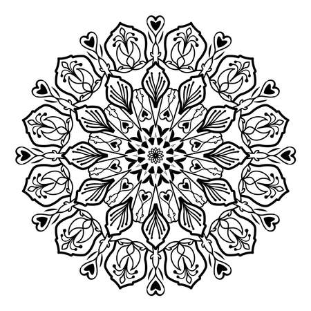 islamic mandala of meditation relaxation arabian floral pattern for ramadan mubarak traditional muslim celebration backgroundのイラスト素材