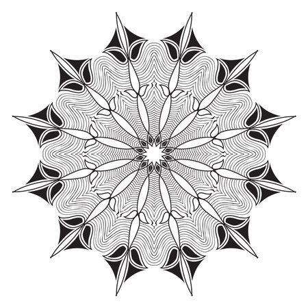 islamic mandala of meditation relaxation arabian floral pattern for ramadan mubarak traditional muslim celebration backgroundのイラスト素材