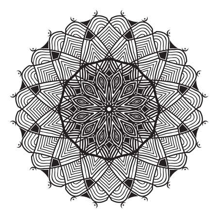 islamic mandala of meditation relaxation arabian floral pattern for ramadan mubarak traditional muslim celebration backgroundのイラスト素材