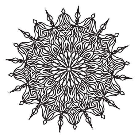 arabesque mandala design of islamic geometric element drawing for floral pattern with arabic style henna artworkのイラスト素材