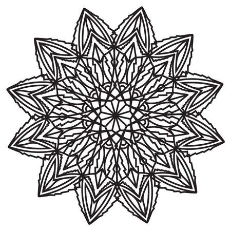 arabesque mandala design of islamic geometric element drawing for floral pattern with arabic style henna artworkのイラスト素材