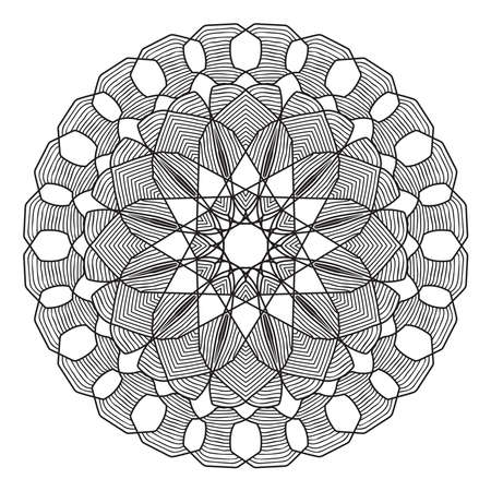 arabesque mandala design of islamic geometric element drawing for floral pattern with arabic style henna artworkのイラスト素材