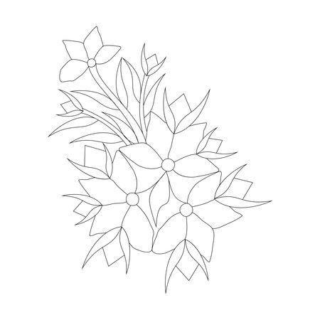 flourish line art stroke of coloring page vector file graphic illustration template designのイラスト素材