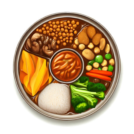 world vegan day with delicious vegan lunchの素材