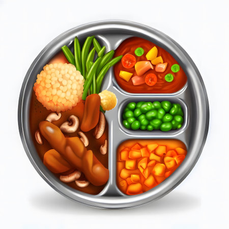 world vegan day with delicious vegan lunch on white plateの素材