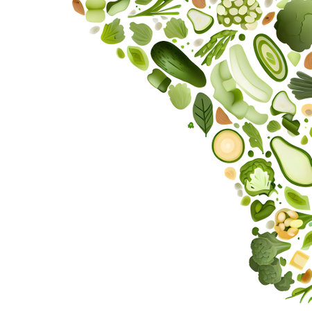 Healthy food design with vibrant vegetablesの素材