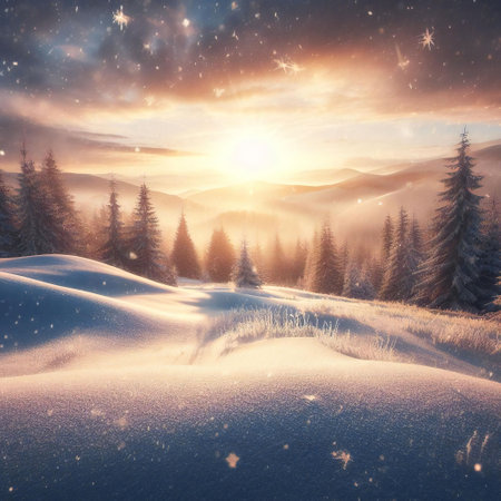 Frozen beauty of the icy branches and snowy ground invites contemplation and awe offering a momentの素材