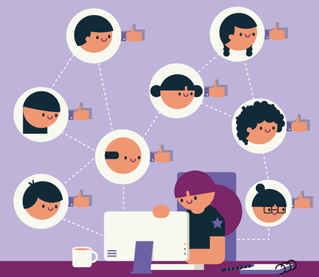 Social Media Managerのイラスト素材