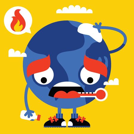 Global Warming the Earth in in Danger. Ecological Problem Ahead