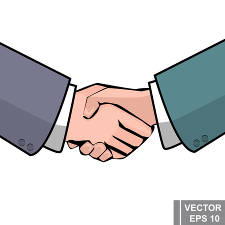 Handshake. Businessmen. Business relationship. Conclusion of the contract. For your design.のイラスト素材