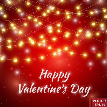 Happy Valentine's Day. Red background. Love. Feelings. A heart.のイラスト素材
