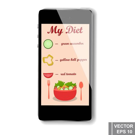 Healthy diet. Salad. Vegetables. For your designのイラスト素材