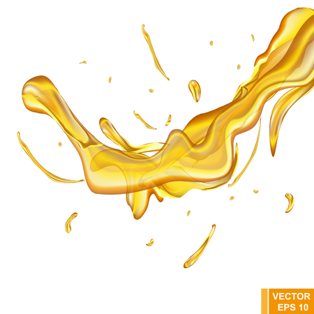 Splash oil. Isolated on white background. Realistic. For your designのイラスト素材