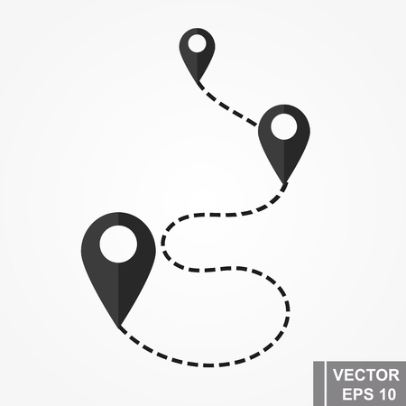 Map. navigation. Sign. Way. Pave the road. For your design.のイラスト素材