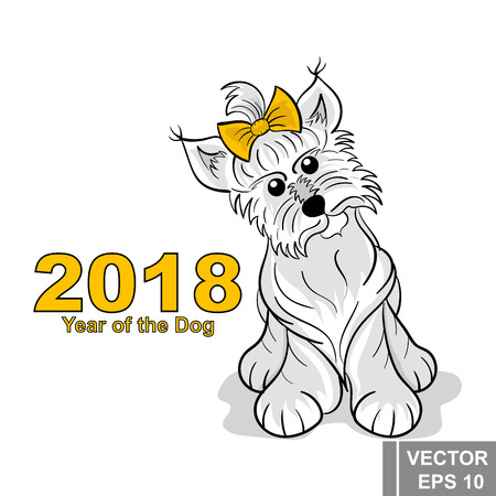 Year of the dog illustrationのイラスト素材