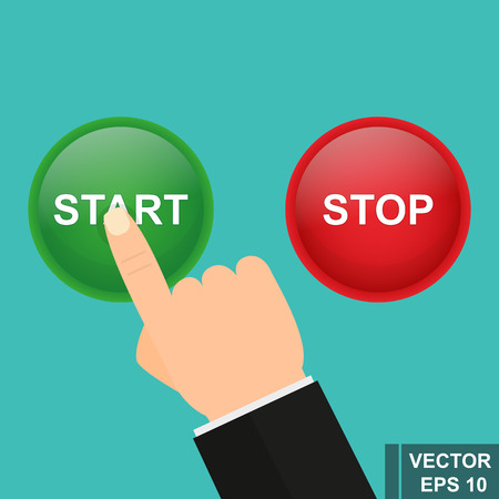 Start and stop button. The choice. The icon. For your design.のイラスト素材