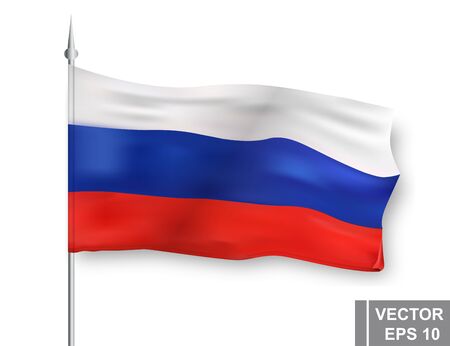 Flag of Russia. Map. Symbol of the state. For your design. Rectangle.のイラスト素材