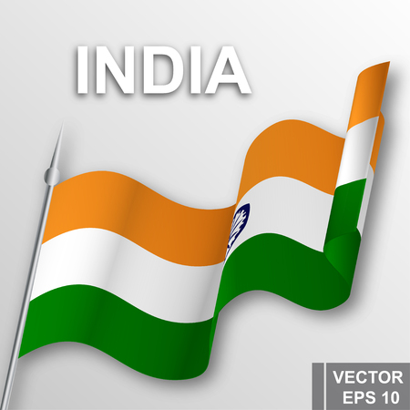 Flag of India vector illustrationのイラスト素材