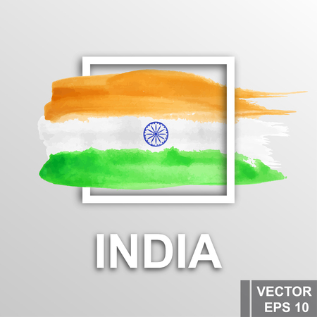 Flag of India vector illustrationのイラスト素材