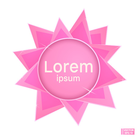 Vector abstract pink frame of geometric shapes.のイラスト素材