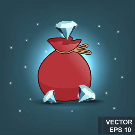 A game. Crystal Cartoon button. Bright. Shine congratulation. Win. For your dizan.のイラスト素材