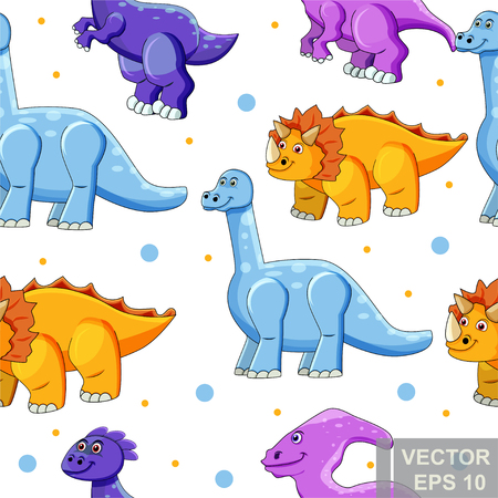 Dinosaur. cartoon style. Prehistoric. Bright. Children's. For design.のイラスト素材