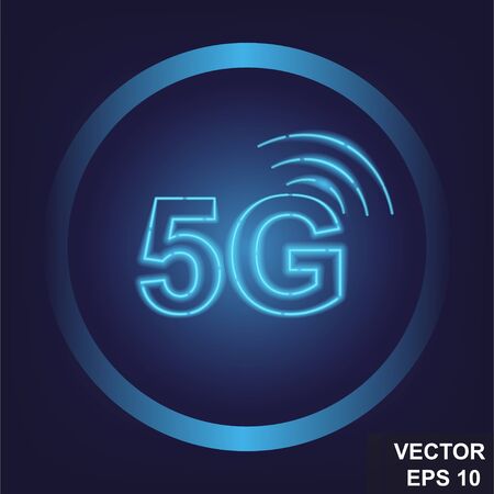 5 G. Modern cellular communications. Fast internet. Icon, logo. For your design.のイラスト素材