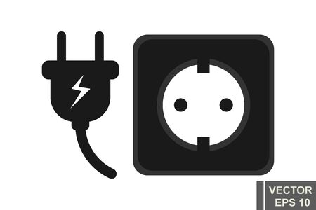 Socket plug. Electricity. Connection. For your design. The icon.の写真素材