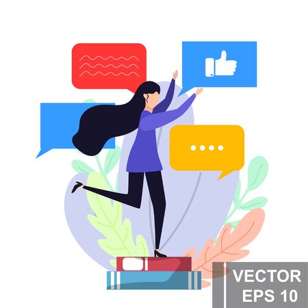 Concept design. Business people. Social life. Flat style. For your design.のイラスト素材