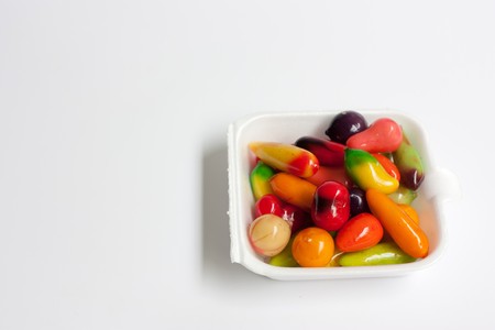 thai candy on white backgroundの写真素材