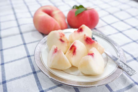 Donut Peach or Flat Peachの写真素材