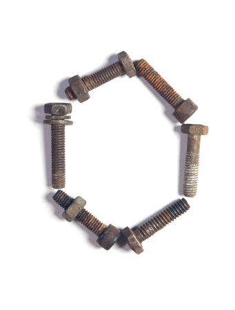 Rush bolt character "O" with white isolate, studio shot.の写真素材