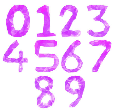 Numeric pink polygon design, trendy and modern.のイラスト素材