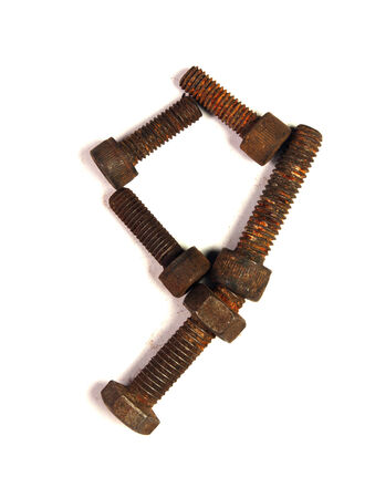 Rush bolt number "9" with white isolate, studio shot.の写真素材