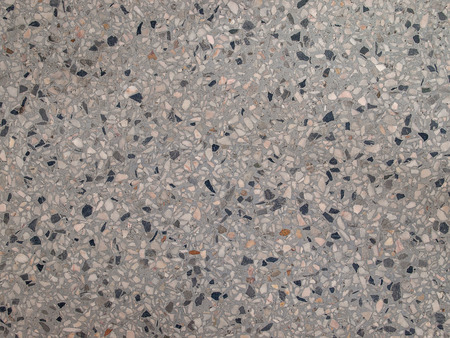Old gray terrazzo floor have many scratch.の写真素材