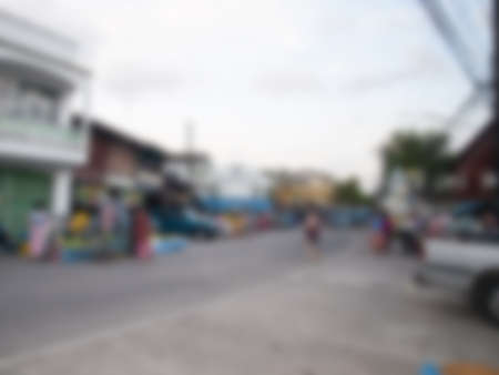 Natural bright blurred background of thai market.の写真素材