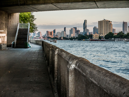 Under Prapokkao bridge viewpoint. This bridge is cross the Chaopraya river.