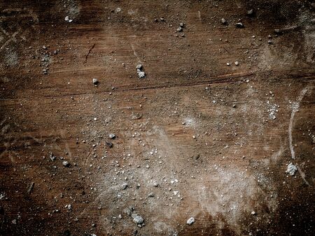 Concrete dust on wood.の写真素材
