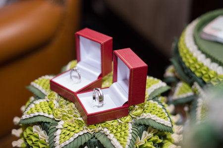 two ring for weddingの写真素材